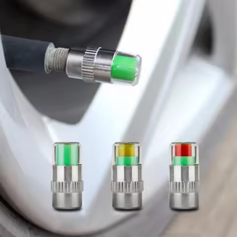 Tire Pressure Monitor Pressure Gauge Cap Sensor Indicator Alert Monitoring Valve Stem Cap Tools Kit 