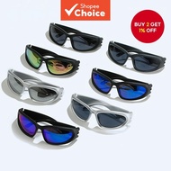 1Pair Punk Sunglasses Women’s Industrial Style Luxury Trendy Shades with Case Gift