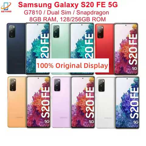 Samsung Galaxy S20 FE 5G G7810 Dual Sim S20FE 6.5" RAM 8GB ROM 128/256GB Snapdragon 865 NFC Octa Cor
