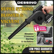 DESSINO 998VF Cordless Blower Angin 2in1 Air Blower + Vacuum Cleaner Leaf Blower Angin Rumah
