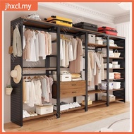 [Easy Installation] Wardrobe Home Metal Hallstand Bedroom Wardrobe Combination Shelf Open Wardrobe C