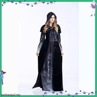 Women's Corpse Bride Costume Halloween Ghost Bride Witch Vampire Black  Dress Scary Halloween Costum