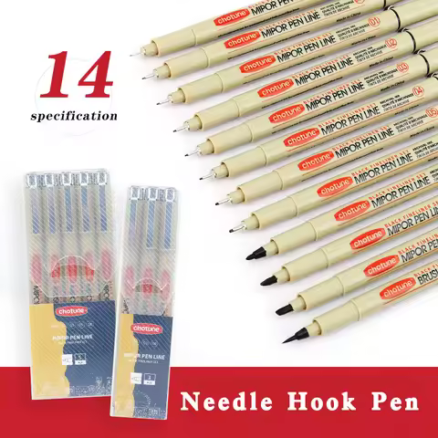 Manga Markers Needle Pen Art Hand-painted Hook Line Pen Sketch Pens Stationery Set Art Supplies Scho