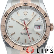 勞力士 Turn-O-Graph Jubilee 腕錶 116261 (D淨化草本)，附原廠盒、保固卡，18K 玫瑰金/不鏽鋼，男錶，銀色，拋光，2005 年款，成色極佳 [二手]