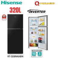 HISENSE ( RT328N4ABN ) 320L BLACK 2 Door Fridge / Refrigerator INVERTER - PETI SEJUK