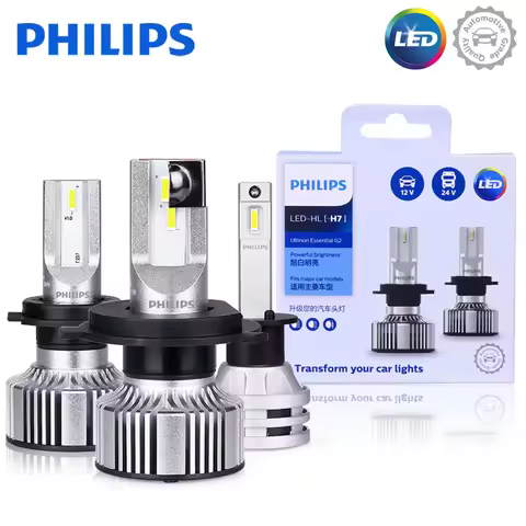 Philips H7 Led Headlight Ultinon Essential G2 H1 H4 H11 H8 H9 9005 HB3 9006 HB4 9012 HIR2 Fog Light 