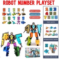 **Malaysia Seller** 0-9 Transformers Number Robot Toys Digital Assembly Toys Educational toys Car To