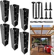 DEVALLEY Concealed Joist Hanger Brackets, Woodwork Concealed-Flange Hanger for 2" x 8”(Actual:1.5" x