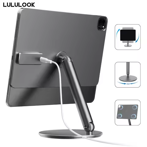LULULOOK Foldable Magnetic Wireless Charging Stand For iPad Pro M5 M4 13/11/12.9 iPad Air 13/11/iPad