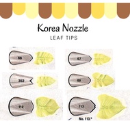 Korea Nozzle Stainless Steel Leaf Tips  No 67 68 69 112 113 352 韩国花嘴
