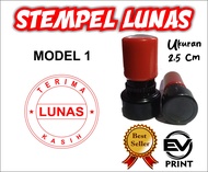 STEMPEL LUNAS KECIL OTOMATIS STEMPEL LUNAS NOTA STEMPEL LUNAS USAHA TERIMAKASIH BULAT 25CM