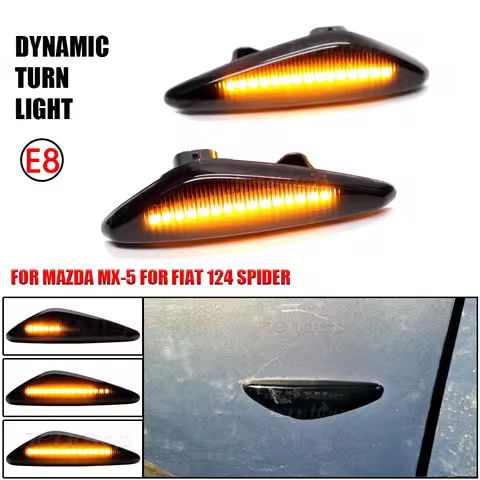 LED Dynamic Turn Signal Side Marker Light For Nissan Lafesta Fiat 124 For Mazda MX5 RX-8 6 Atenza GH
