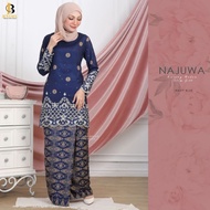 BAJU RAYA 2024 BAJU KURUNG MODEN PRINTED SONGKET WHITE BABY BLUE NAVY DUSTY GREEN EMERALD BURGUNDY OLIVE PURPLE JBE NAJU