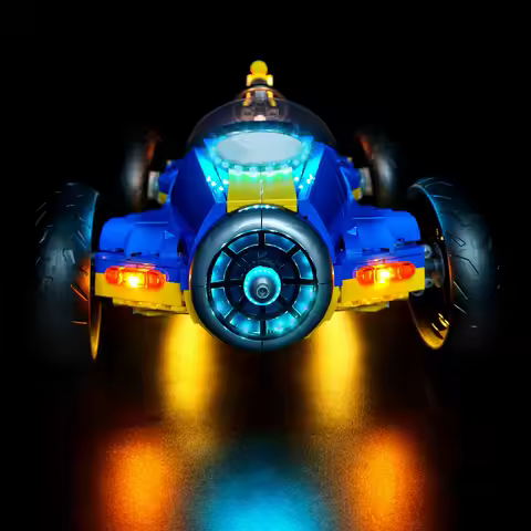 BRIXSPARK LED Lighting Kit Compatible Lego 72050, USB DIY Light Set For Mario Kart MOC Building Bloc