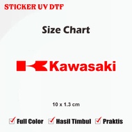 KAWASAKI Stickers Waterproof Motorcycle Helmet Logo Stickers 1 pcs LV/Up UV DTF Multi Stickers