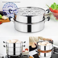 Stainless Steel 3-layer Thicked Steamer Multi-function Utensils Pot Household Soup 26/28/30cm P2N7