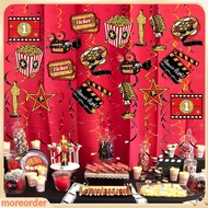 moreorders|  Novel Movie Decorations Set Movie Theme Party Decorations Movie Night Hanging Swirls De