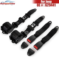 Auto Parts 2PCS Universal 3-Point Retractable Seat Belts 629441 For Jeep CJ YJ Wrangler 1982-1994 19
