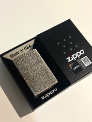 全新整盒❗️Zippo 銀色唐草打火機❗️