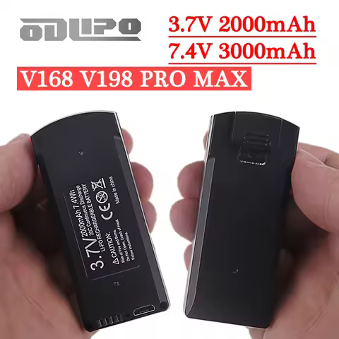 V168 PRO MAX GPS Drone Battery 7.4V 3000mAh RC Quadcopter 3.7V 2000mAh V198 Pro Max Spare Battery Dr