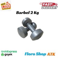 Barbel 1-10Kg Bahan Plastik Warna SIlver - 2