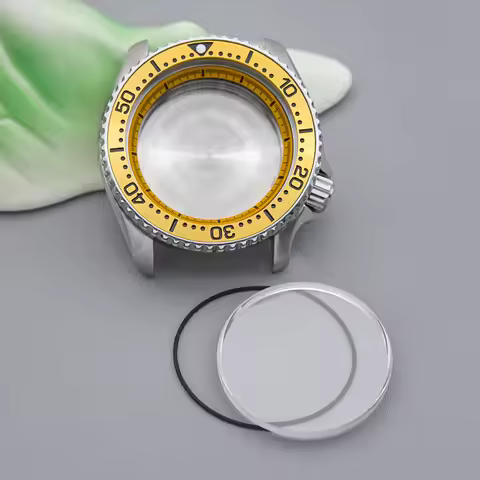 42 mm SKX007 SRPD Watch Case Sapphire Crystal Fits Seiko NH35 NH36 4R35 7S26 Movement, Crown 3.8 Cro