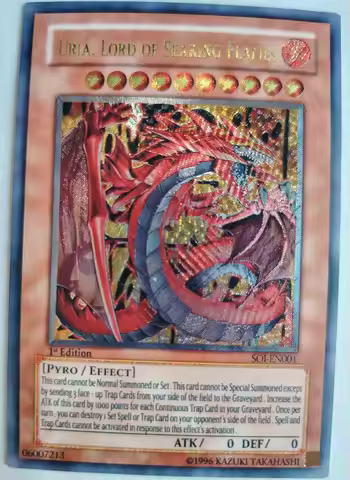 Yu-Gi-Oh Uria, Lord of Searing Flames TCG UTR/SOI-EN001 OCG UTR/SOI-JP001 PSER/LPG1-JP056 Collectibl