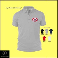 Polo Classic T Shirt Sulam STP Performance Oil Treatment Superbike Minyak Hitam Engine Motorsport FF