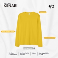HN2 Plain Antibacterial Canary Adult Long Sleeve Premium Cotton Combed 30s T-Shirt SML-XL-XXL Cool U
