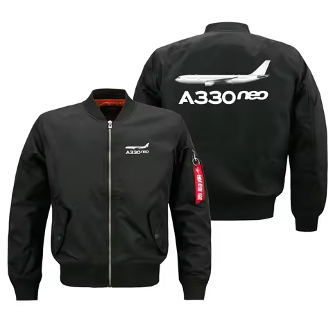 The A330 Neo Flight Aviation Pilots Men Ma1 Bomber Jacket Military Outdoor Baseball Windproof Coats
