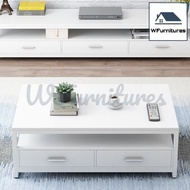 Classic Steel Frame Coffee Table Tea Table (120x60x40cm)