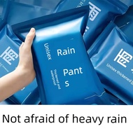 baju hujan baju hujan motor Seluar hujan sekali pakai dengan kaki tebal, kalis air, jas hujan plasti