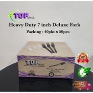 7" Luxury Fork/Premium fork/ Garfu Plastik / Garfu Plastik Tebal (1 box =2000pcs+-）
