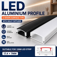LED Channel Strip Light Aluminium Led Aluminium Profile Casing Profile Track Housing Aluminium 1mete