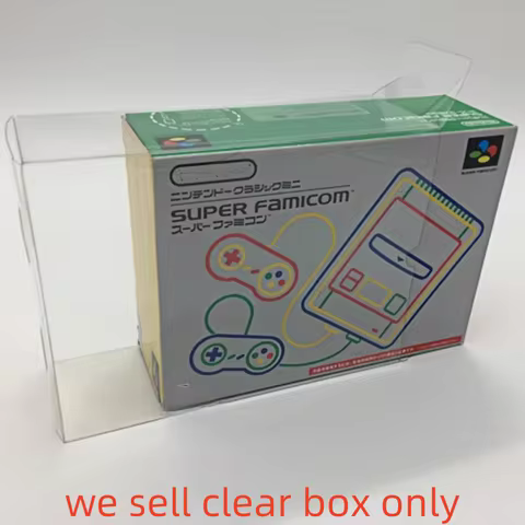 PET Collector's Case for Nintendo Super Famicom/SFC Mini/SNES Mini, Storage Game Case, Transparent D