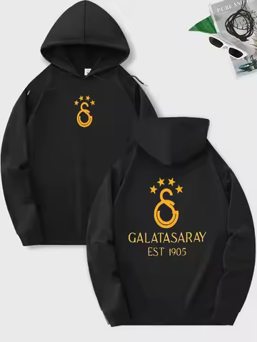 Galatasaray Hoodie-football Club Logo Sweatshirt,vintage Soccer Fan Pullover ,back and Front Printed