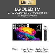77 inch LG OLED evo AI C6 4K Smart TV 2026