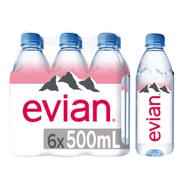 evian Natural Mineral Water 6 X 500ML Pack