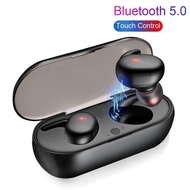 Touch TWS bluetooth headset wireless 5.0 mini earone earbud style headset stereo Bass Mic