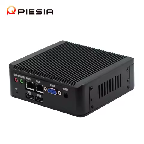 Piesia J1900/J1800 2 Lan 4*COM Thin Client PC 6*USB Portable Fanless Router Computer Box X86 Linux B