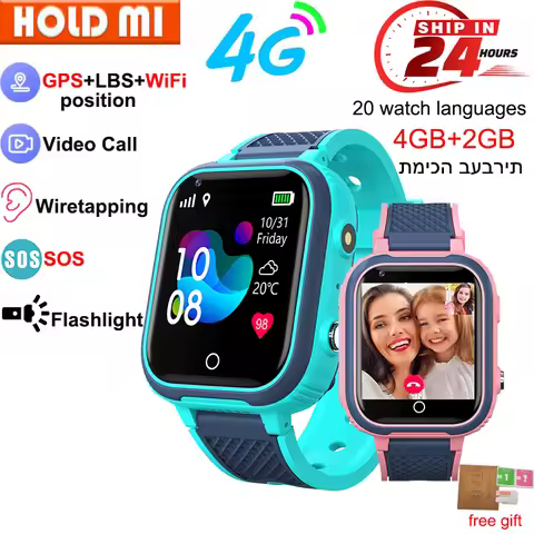 LT21 4G Smart Watch Kids GPS WIFI Video Call SOS IP67 Waterproof Child Smartwatch Camera Monitor Tra