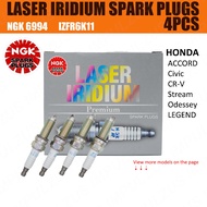 100% ORIGINAL NGK 6994 IZFR6K11 Laser Iridium Spark Plug For Honda Civic CR-V Stream Accord City
