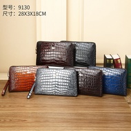 New Crocodile belly bag man bag hand bag password lock large capacity business man bag leather hand bag grab bag