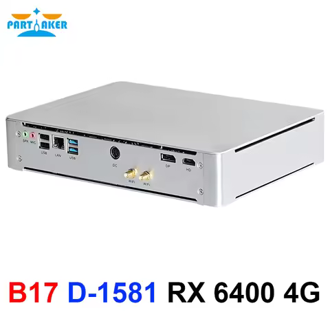 Gaming Mini PC Intel Xeon D 1581 NVIDIA GPU 4K DP HDMI WiFi 6 Win11 Pro 9th Gen High Performance Des