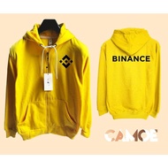 Crypto Currency Binance Exchange BNB Men's Hoodie Sweater Fleece Material Polyflex Screen Printing Z