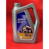 น้ำมันเครื่องสังเคราะห์แท้ 100% ไอซิน Aisin เกรด SAE 5w-40 / SAE 5w-30 เบนซิน Fully Synthetic SN/CF 