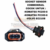 Komatsu PC200-8 PC300-8 Pressure Commonrail Sensor Socket Volvo EC210B - 153/