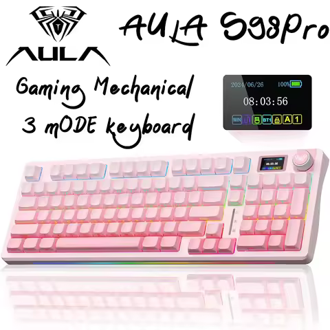 AULA S98 Pro Wireless Mechanical Keyboards Three Mode 2.4GHz/USB-C/BT5.0 Hot Swappable RGB Backlit G