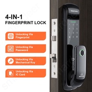 2022 Smart Door Lock with TTlock App WiFi Biometric Fingerprint Fechadura Eletronica Home Office Airbnb Intelligent Digital Lock
