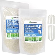 XPRS Nutra Separated Capsules Size 000 - 1000 Count Large Empty Gelatin Capsules Separated in Bags -